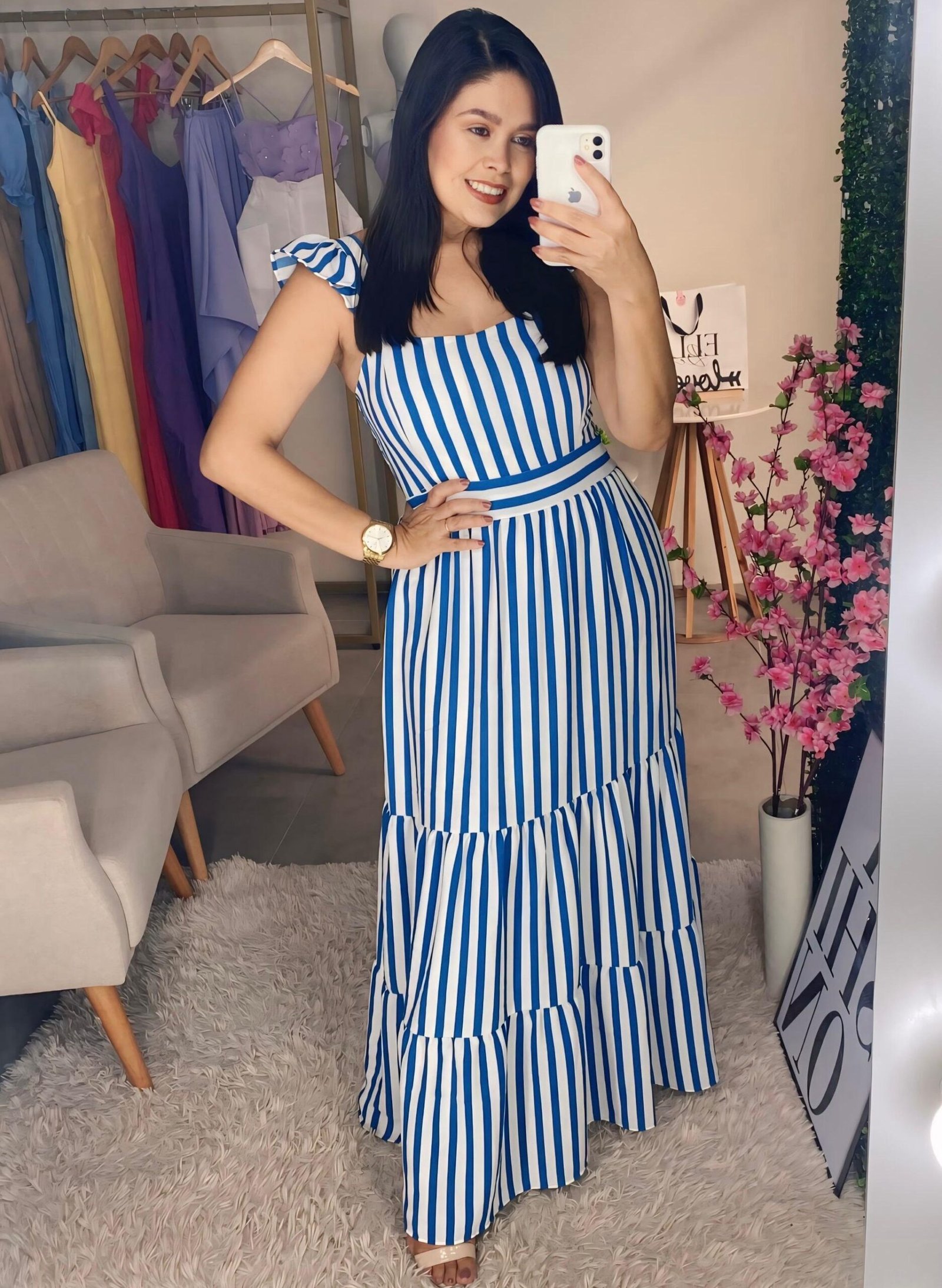 Vestido Longo em Listra