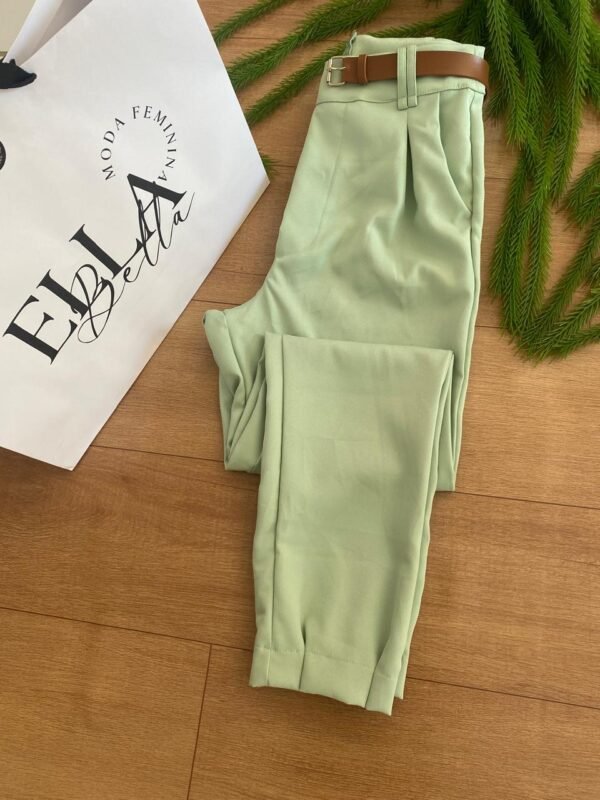 Calça Alfaiataria Modelo Cenoura com Cinto