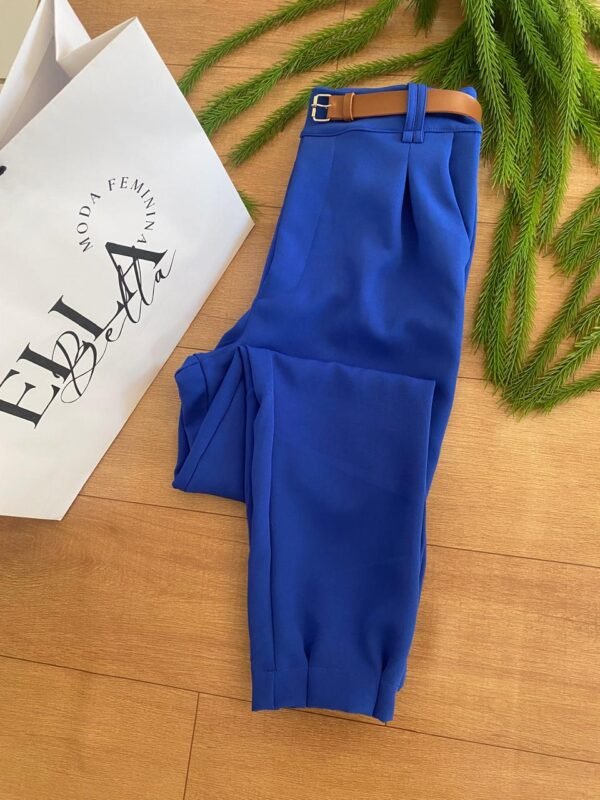 Calça Alfaiataria Modelo Cenoura com Cinto
